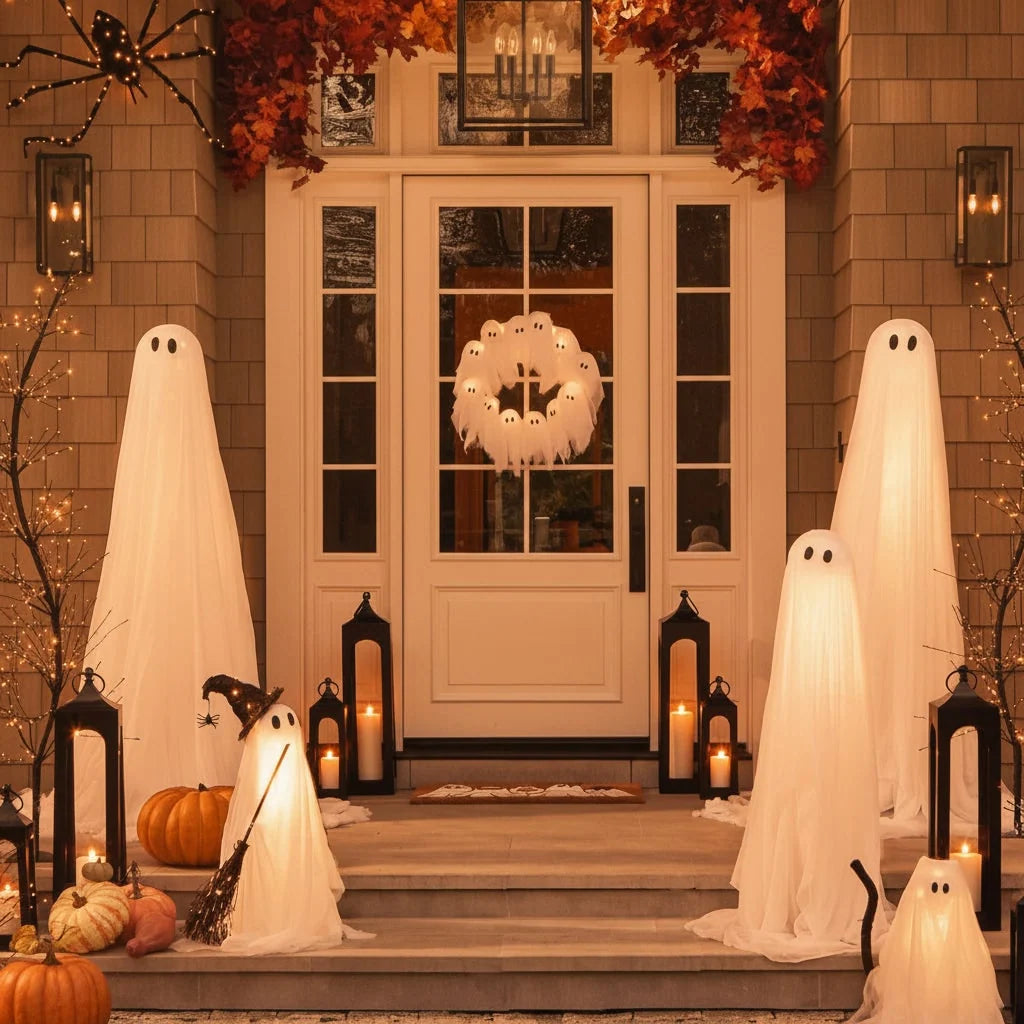 Wreath Ghost LED Battery Powered