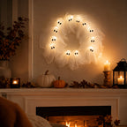 Wreath Glow-In-The-Dark Ghost Battery-Free