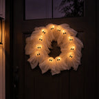 Wreath Glow-In-The-Dark Ghost Battery-Free