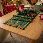 Wrinkle & Fade-Resistant Polyester Botanical Table Runner With Tassels
