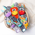Wrist & Ankle Rattle Set Soft Breathable Adjustable Velcro