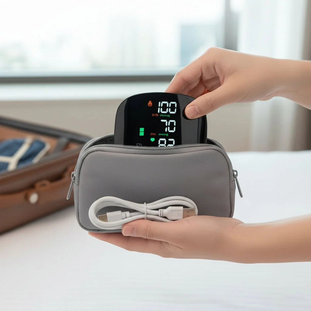 Wrist Blood Pressure Monitor Digital Display USB Rechargeable