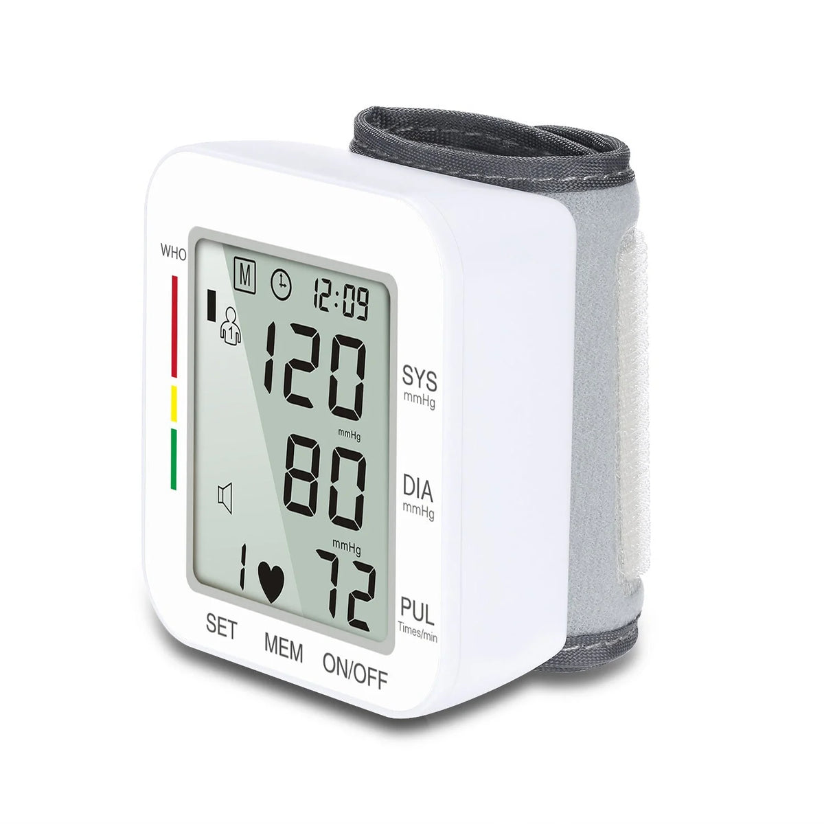 Wrist Blood Pressure Monitor One-Button Dual-User Memory Voice Option