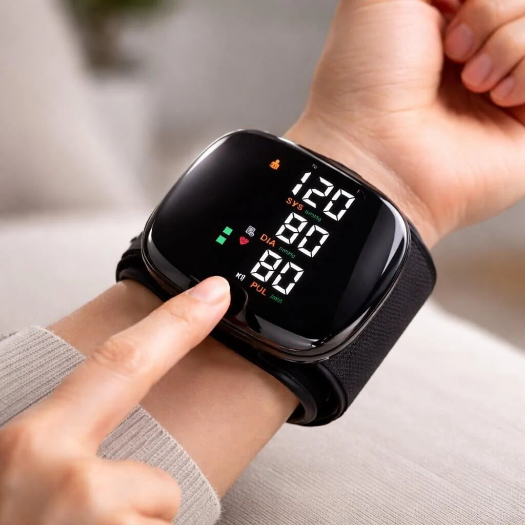 Wrist Blood Pressure Monitor Touchscreen & Voice USB Rechargeable