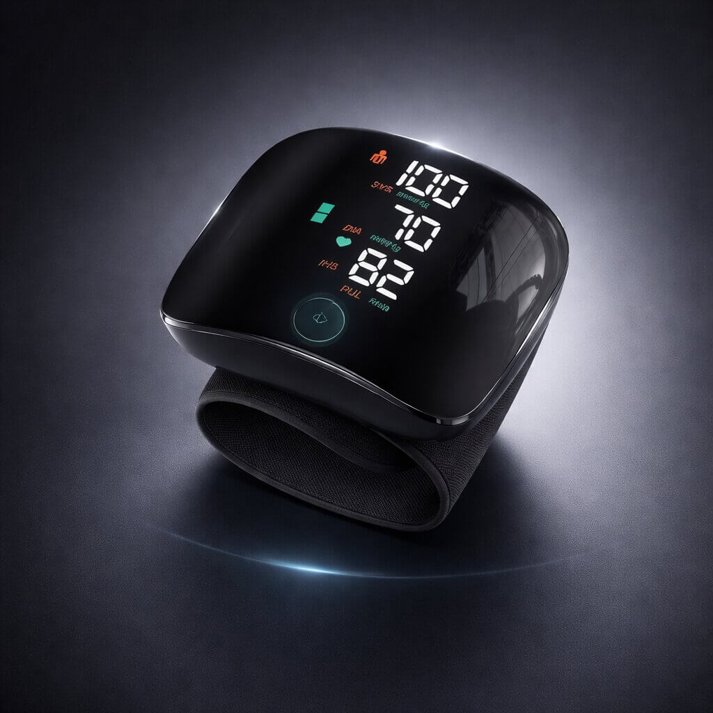 Wrist Blood Pressure Monitor Touchscreen & Voice USB Rechargeable