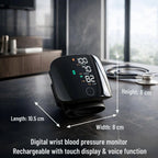 Wrist Blood Pressure Monitor Touchscreen & Voice USB Rechargeable