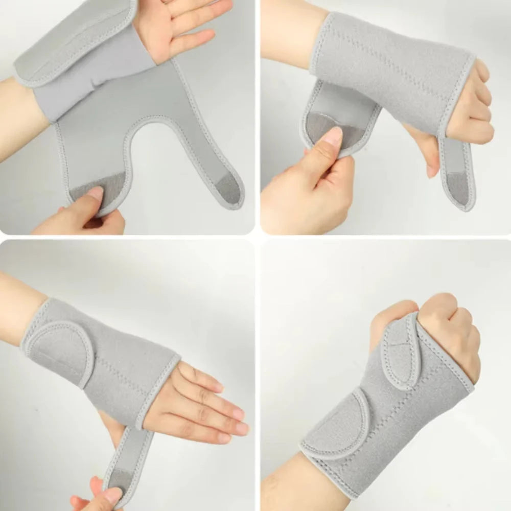Wrist Brace Metal Splint Adjustable Velcro Closure Breathable