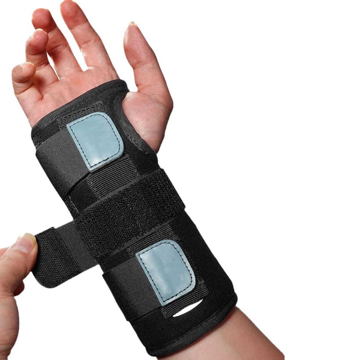Wrist Brace Three-Strap Adjustable Aluminum Stay & Side Splints