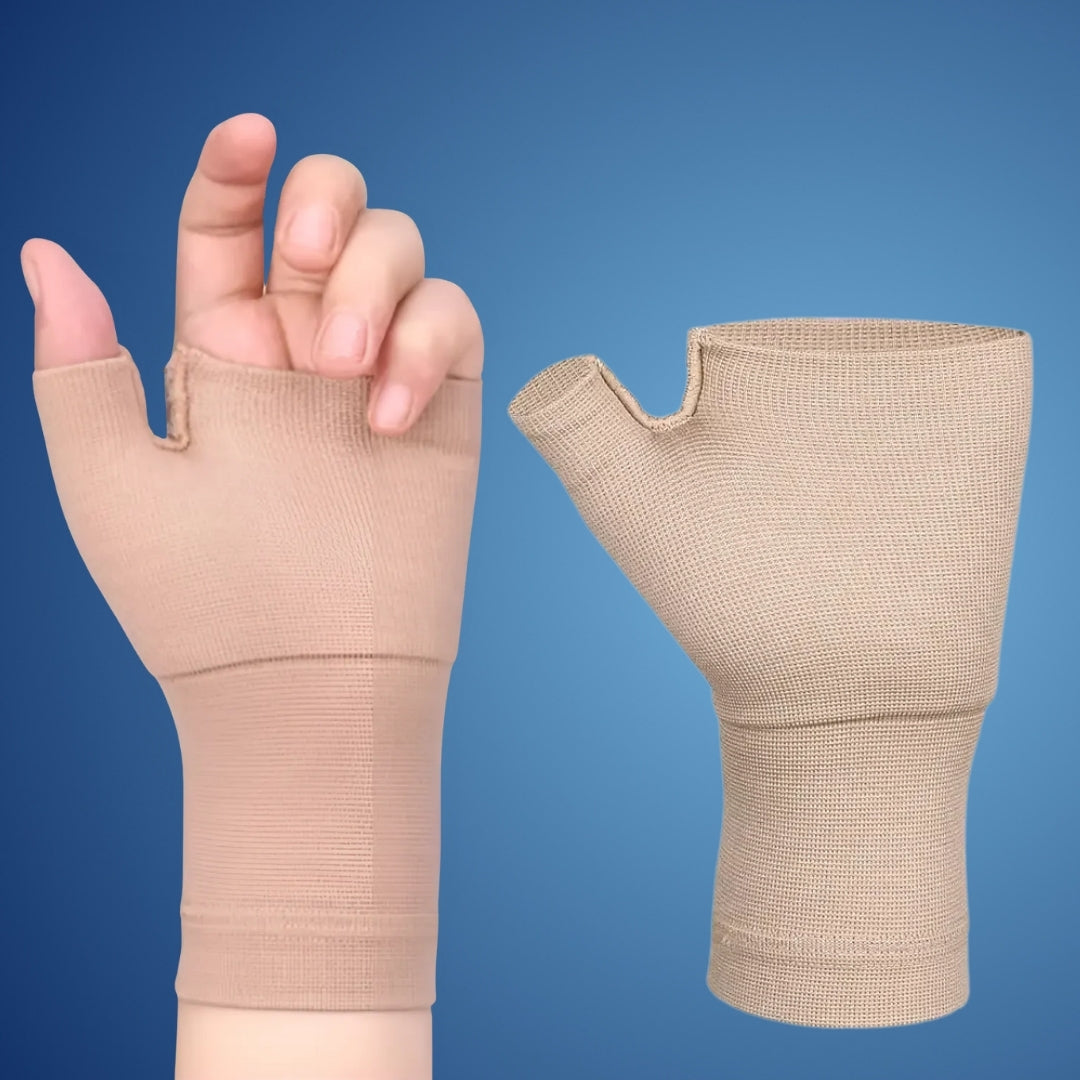 Wrist Compression Sleeve Multi-Zone Thumb Support Open-Fingertip
