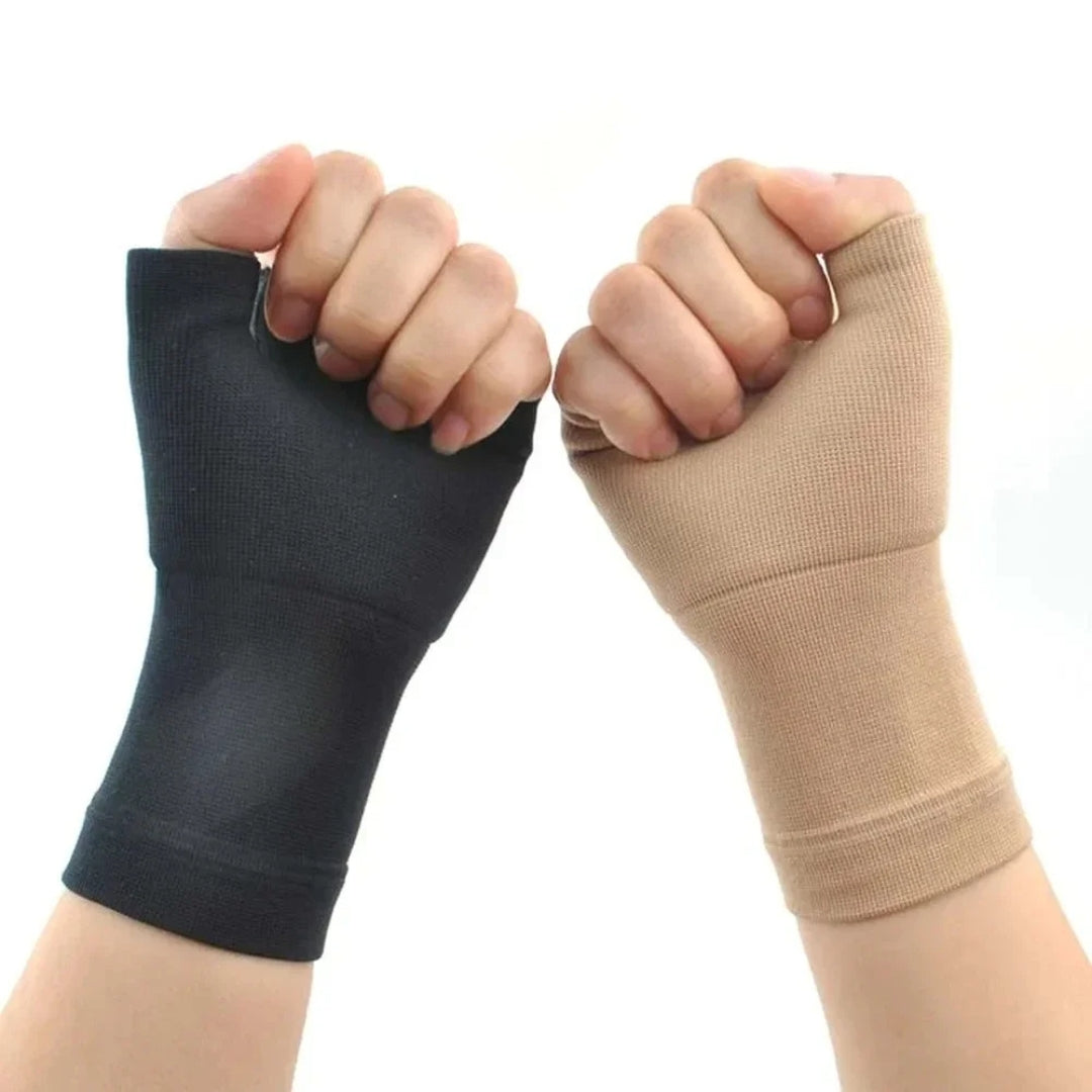 Wrist Compression Sleeve Multi-Zone Thumb Support Open-Fingertip