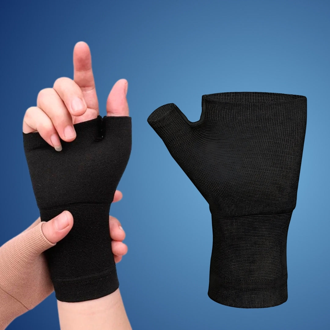 Wrist Compression Sleeve Multi-Zone Thumb Support Open-Fingertip