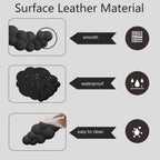 Wrist Rest Set Memory Foam PU Leather & Non-Slip Base