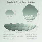 Wrist Rest Set Memory Foam PU Leather & Non-Slip Base