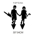 Yard Stake Metal Shadow-Casting Life-Size