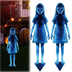 Yard Stakes Lighted Ghosts Iron 2-Pack Weather-Resistant