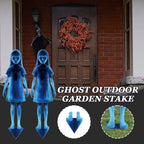 Yard Stakes Lighted Ghosts Iron 2-Pack Weather-Resistant