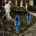 Yard Stakes Lighted Ghosts Iron 2-Pack Weather-Resistant