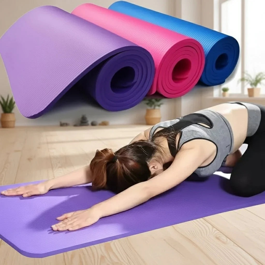 Yoga Mat Thick Non-Slip Cushioned Foam