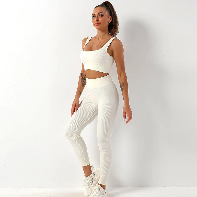 Yoga Set Seamless Bra & High-Waist Leggings