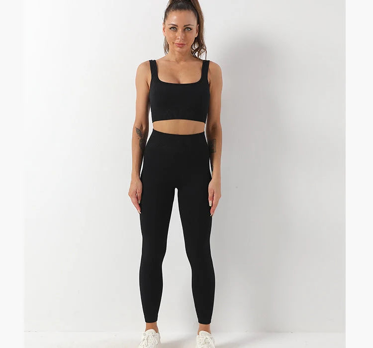 Yoga Set Seamless Bra & High-Waist Leggings