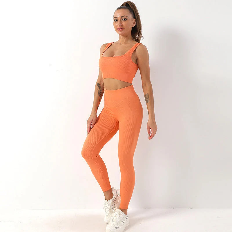 Yoga Set Seamless Bra & High-Waist Leggings