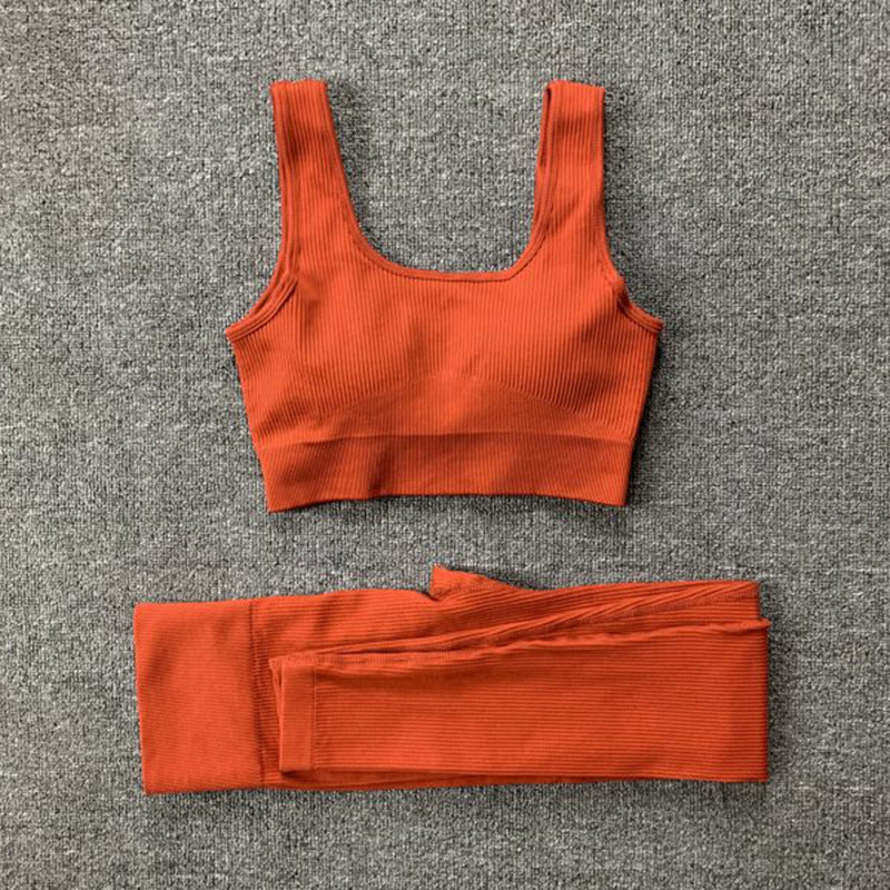 Yoga Set Seamless Bra & High-Waist Leggings