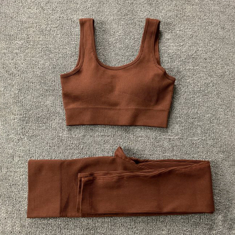 Yoga Set Seamless Bra & High-Waist Leggings
