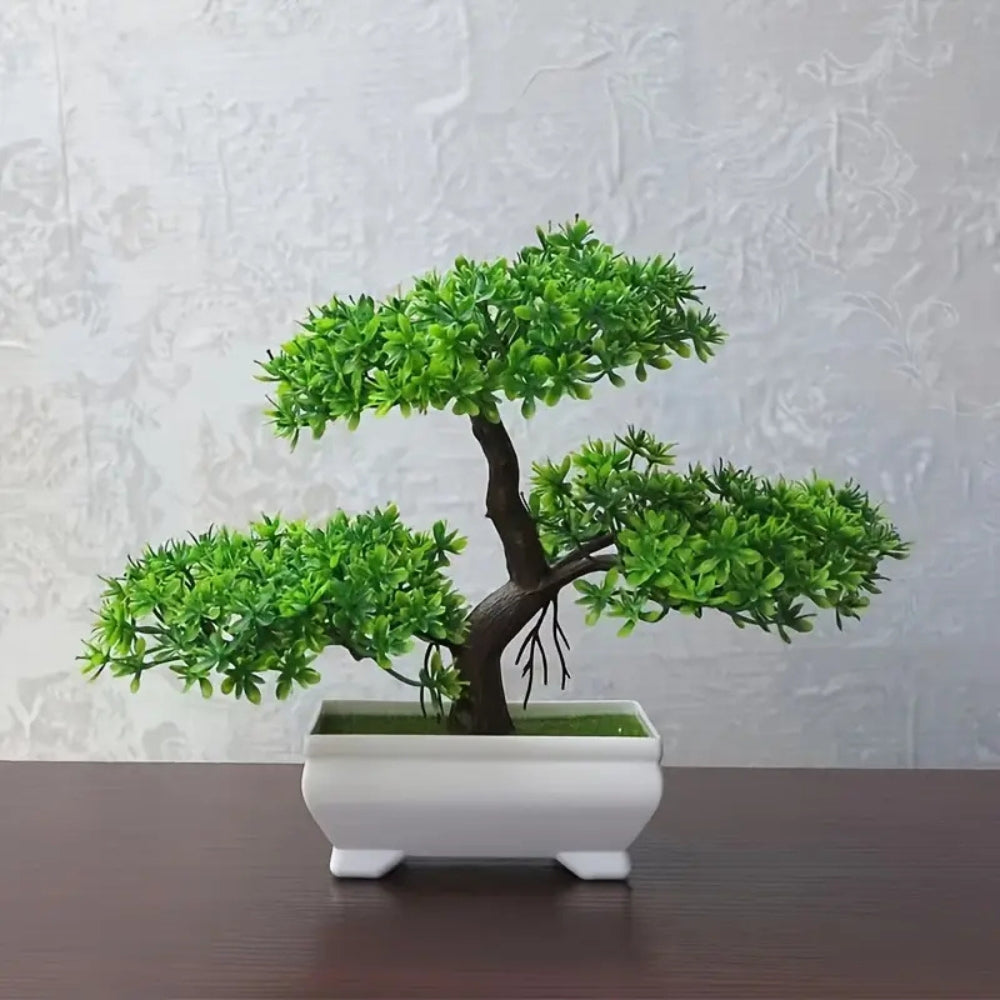 Zero-Maintenance Realistic Mini Bonsai Tree (Desk Decor)