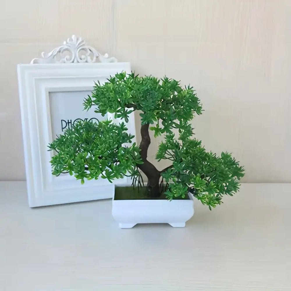 Zero-Maintenance Realistic Mini Bonsai Tree (Desk Decor)