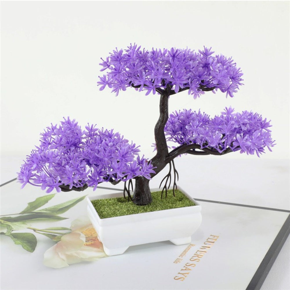 Zero-Maintenance Realistic Mini Bonsai Tree (Desk Decor)