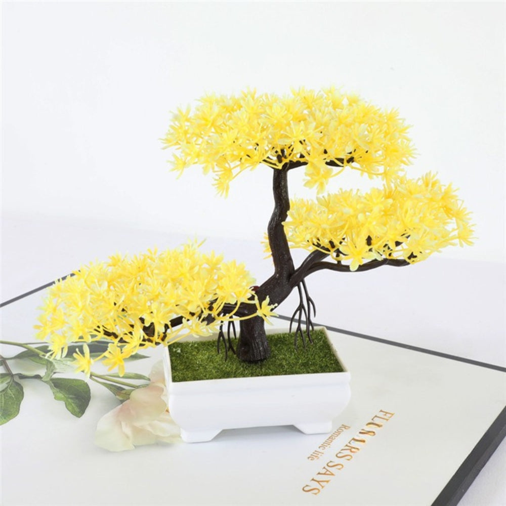 Zero-Maintenance Realistic Mini Bonsai Tree (Desk Decor)
