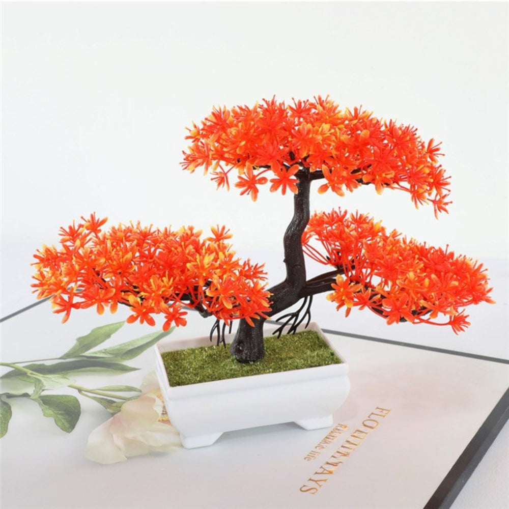 Zero-Maintenance Realistic Mini Bonsai Tree (Desk Decor)