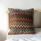 Zigzag Knit Microfiber Cushion Cover (18x18 in)