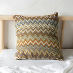 Zigzag Knit Microfiber Cushion Cover (18x18 in)