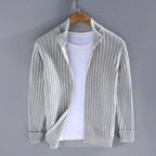 Zip Cardigan Slim Tailored Full-Length Zipper