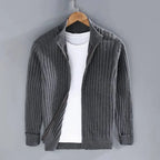 Zip Cardigan Slim Tailored Full-Length Zipper