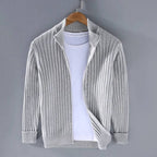 Zip Cardigan Slim Tailored Full-Length Zipper
