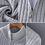 Zip Cardigan Slim Tailored Full-Length Zipper
