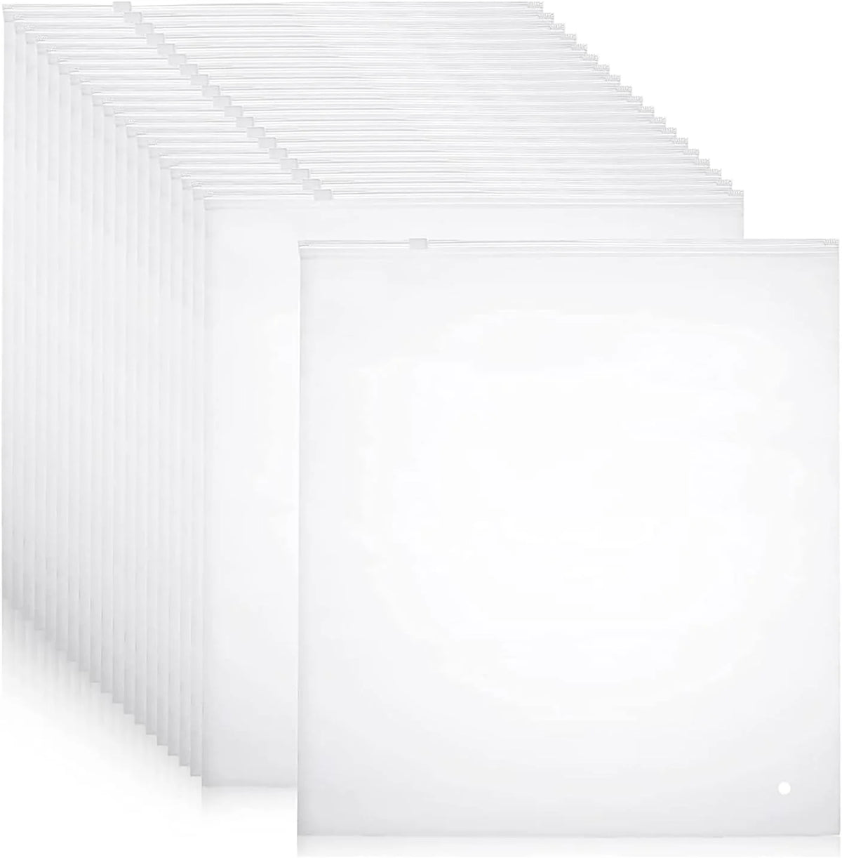 Zip Storage Bags Frosted EVA Vent Holes 20-Pack