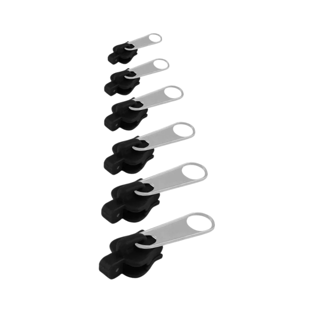 Zipper Slider Set Clip-On Aluminum 6-Piece