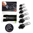Zipper Slider Set Clip-On Aluminum 6-Piece