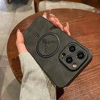 iPhone Case Deerskin Leather Textured Grip & MagSafe Ring