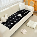 Bohemian Style Quilted Microfiber Couch Cover with Ruffles