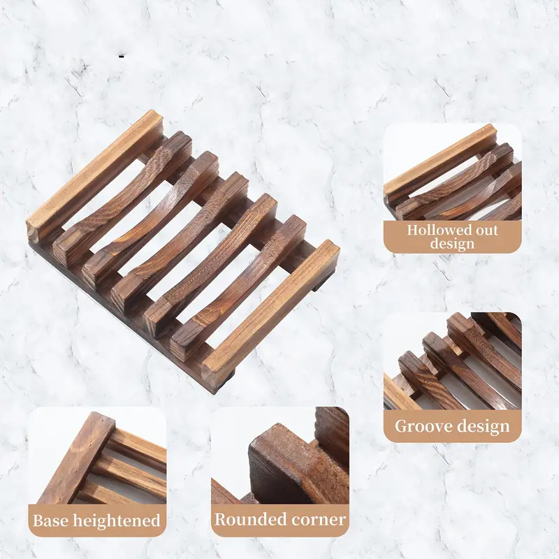 Elegant Natural Wood Soap Holder