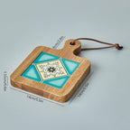 Stylish Heat-Resistant Drink Protector - Rustic Ceramic Coaster with Wood Base