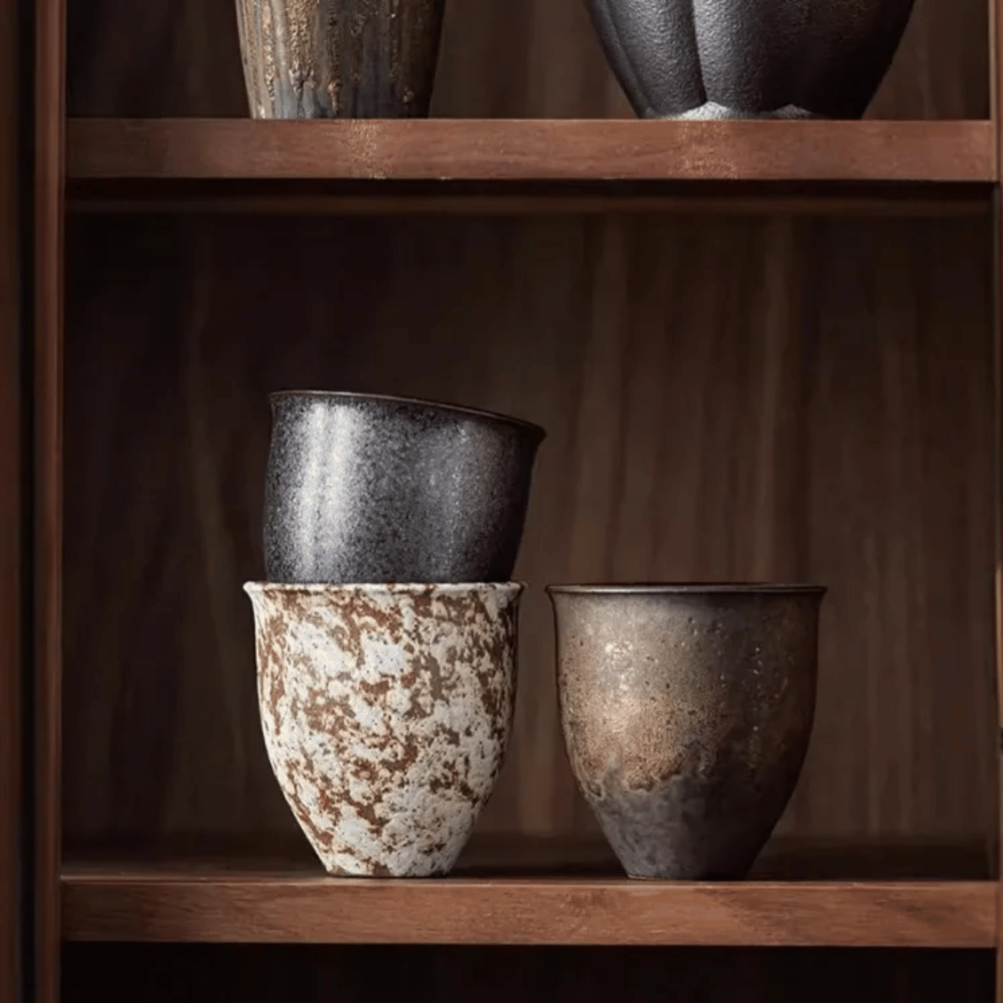 Artisan Gold-Trimmed Ceramic Mugs for Everyday Use