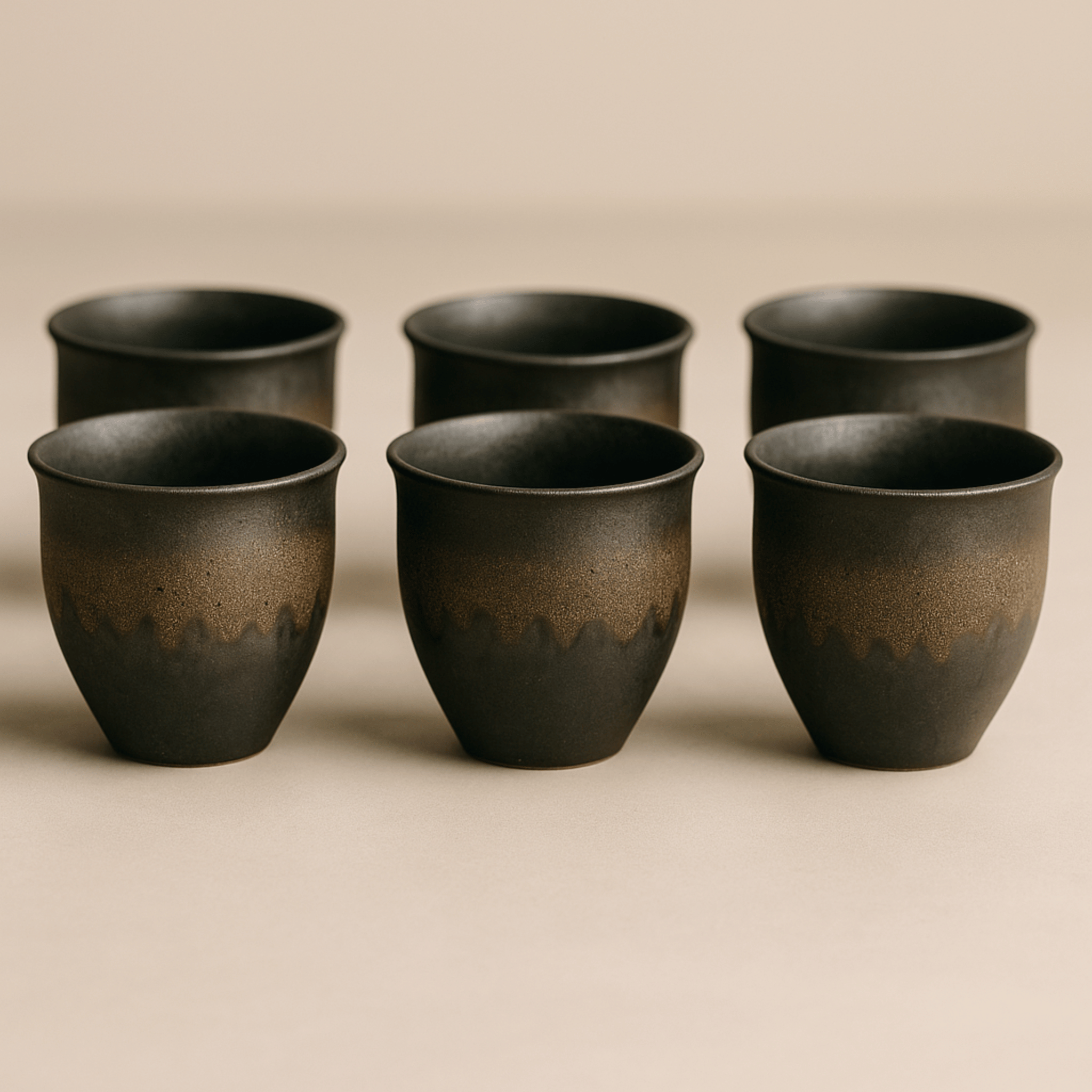 Artisan Gold-Trimmed Ceramic Mugs for Everyday Use