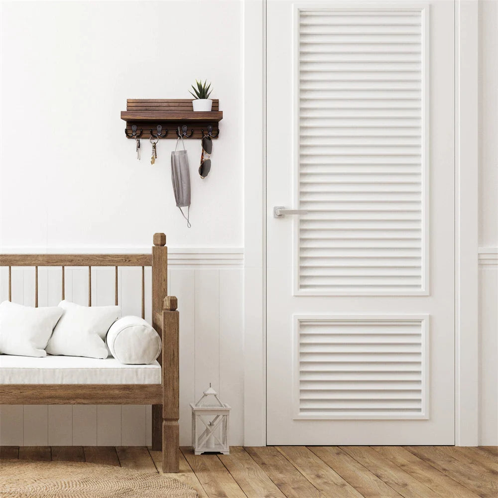 Charming Wooden Key Rack for Your Entryway