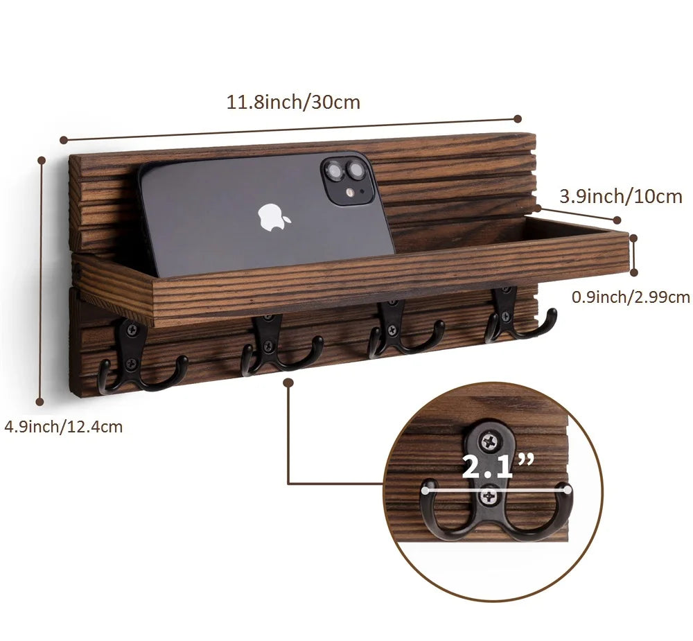 Charming Wooden Key Rack for Your Entryway