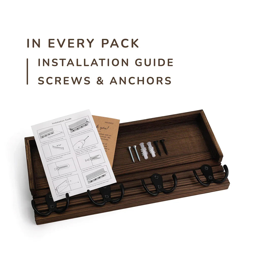 Charming Wooden Key Rack for Your Entryway